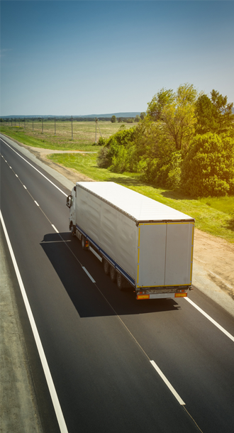 Truck on highway