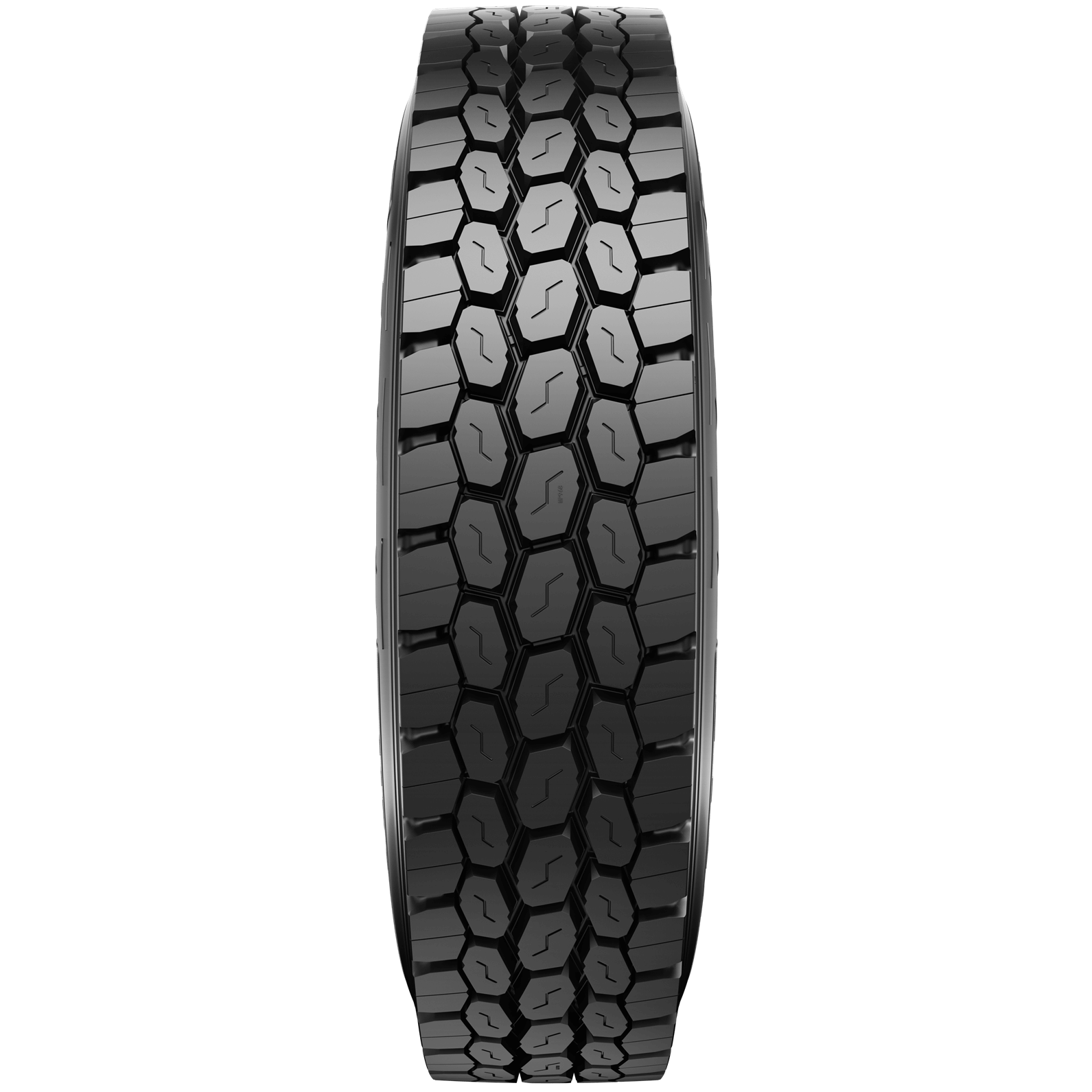 MP968 open shoulder drive tire front view